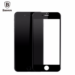 Скрийн протектор от закалено стъкло 3D Full Cover Оригинален BASEUS за Apple iPhone 7 4.7 / Apple iPhone 8 4.7 / Apple iPhone SE2 2020 / Apple iPhone SE3 2022 черен кант